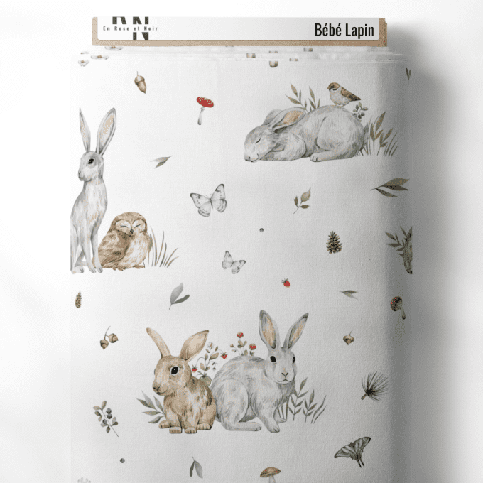 Tissu bébés lapins