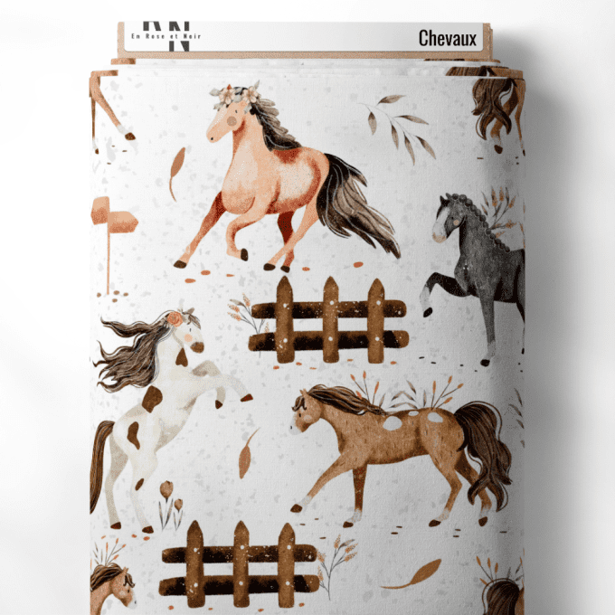 Tissu chevaux
