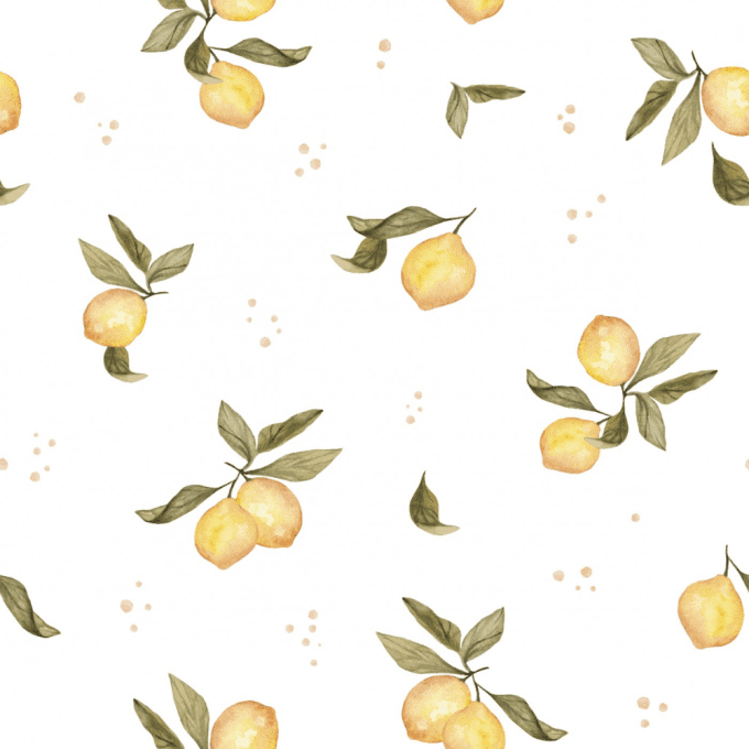 Tissu fruit petits citrons