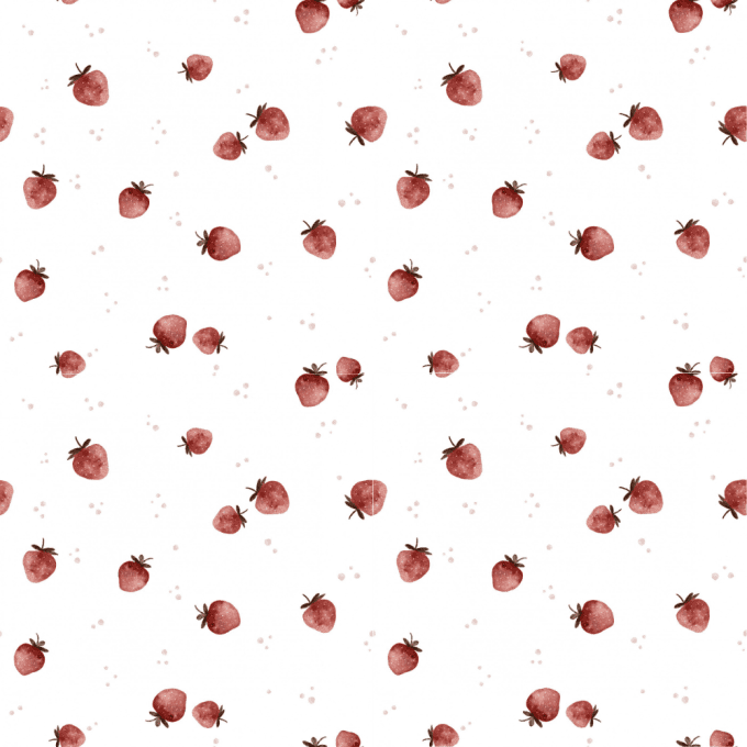 Tissu fruit petites fraises