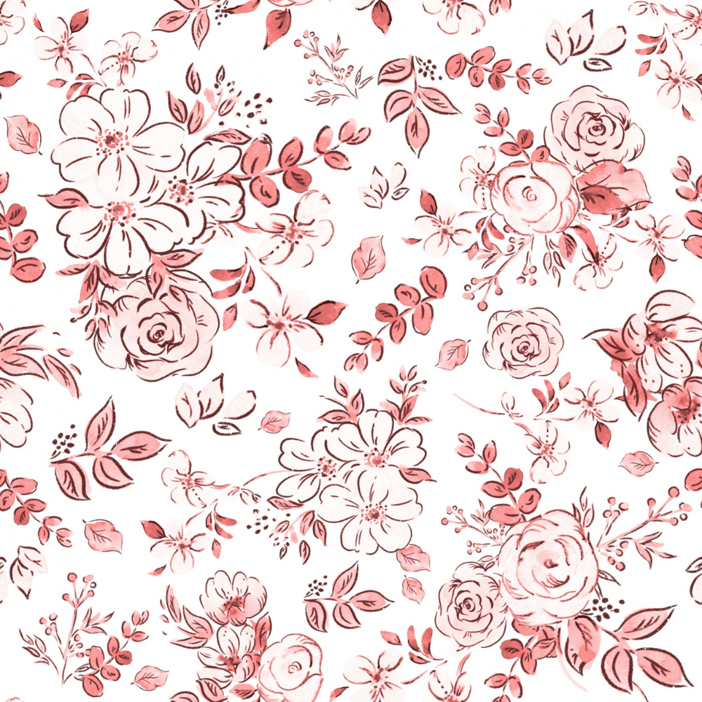 Tissu dessin de fleurs