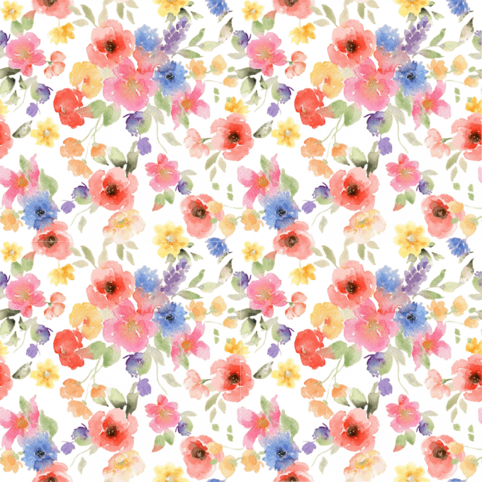 Tissu fleurs pastel