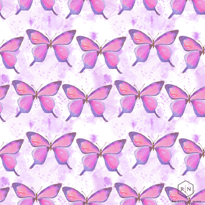 Tissu papillon violet
